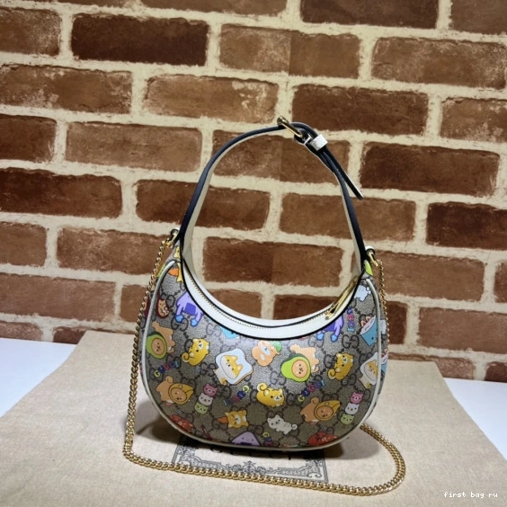 Firstbag ru GG Marmont GUCCI mini bag half-moon-shaped 0802